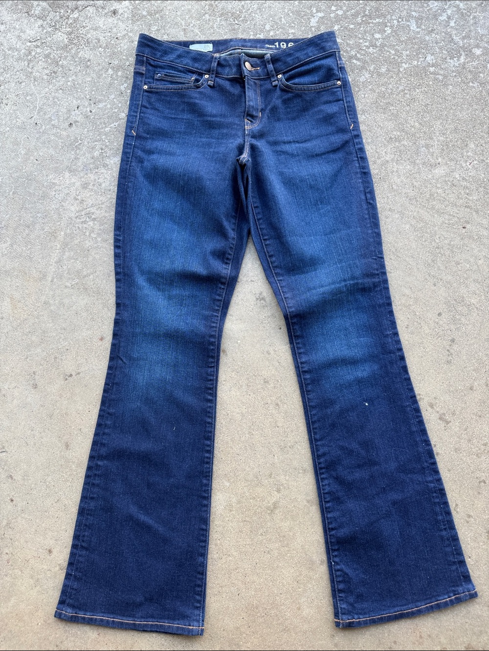 Gap Perfect Boot Dark Blue Flare Size 28 R Jeans